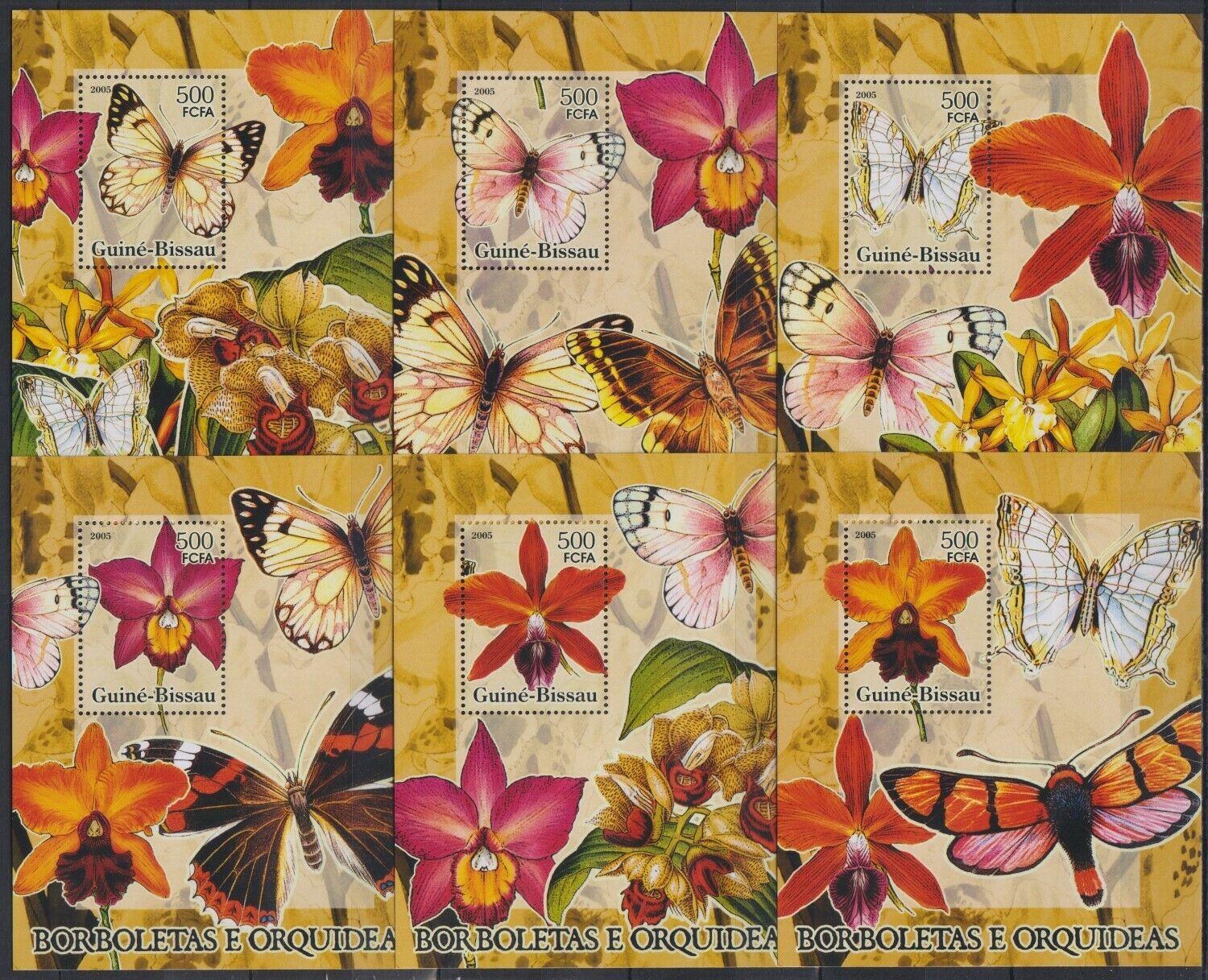 St103pd. Guinea-bissau - Mnh - Butterflies - 2005 - Deluxe