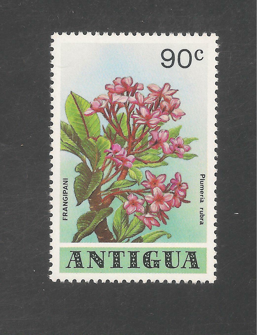Antigua #521 (a97) Vf Mnh - 1978 90c Frangipani (plumeria Rubra) Flower