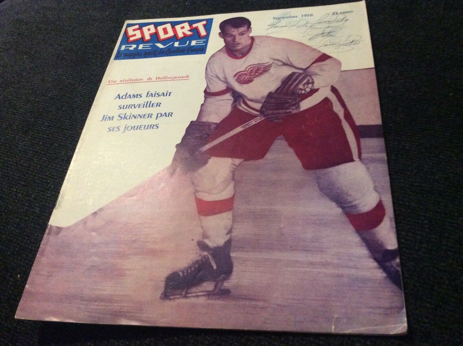 1957 Sport Revue Magazine With Gordie Howe On Cover