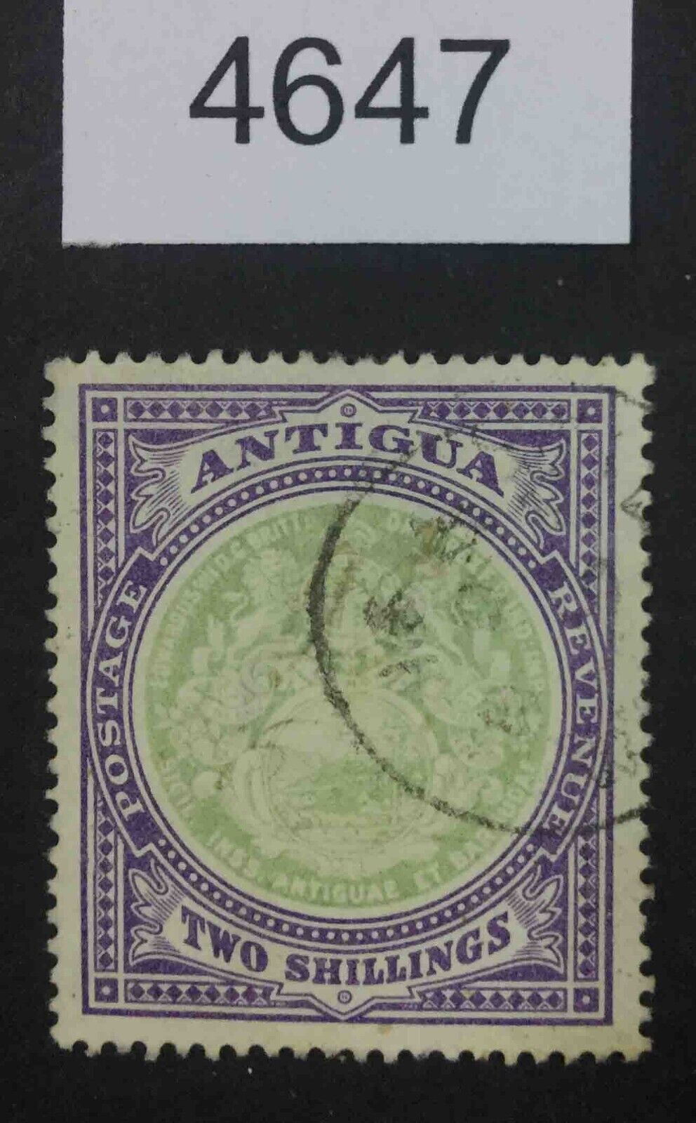 Momen: British Colonies Antigua #38 Crowncc £120 Used  Lot #4647