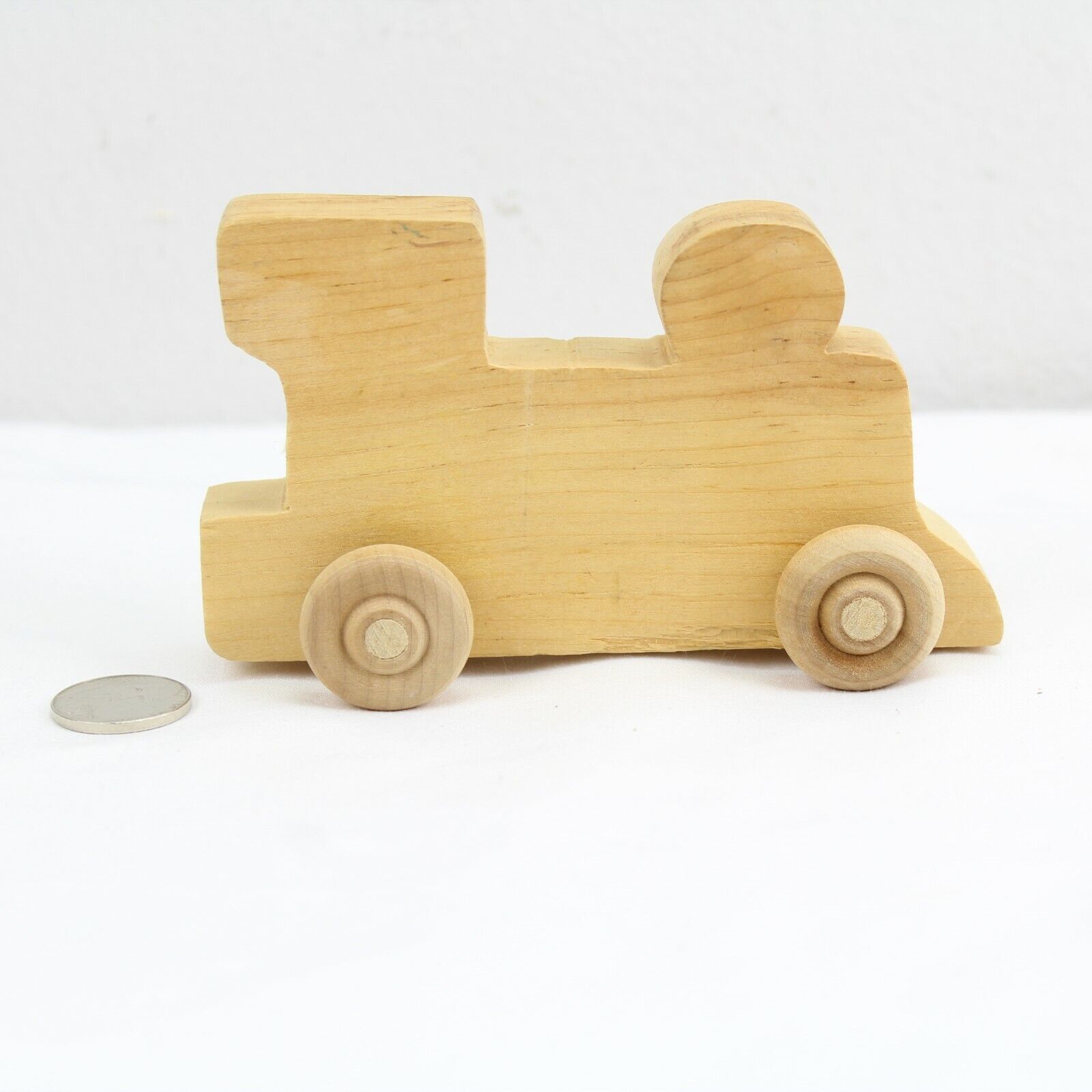 Wooden Train With Wheels Montessori 5" Handmade