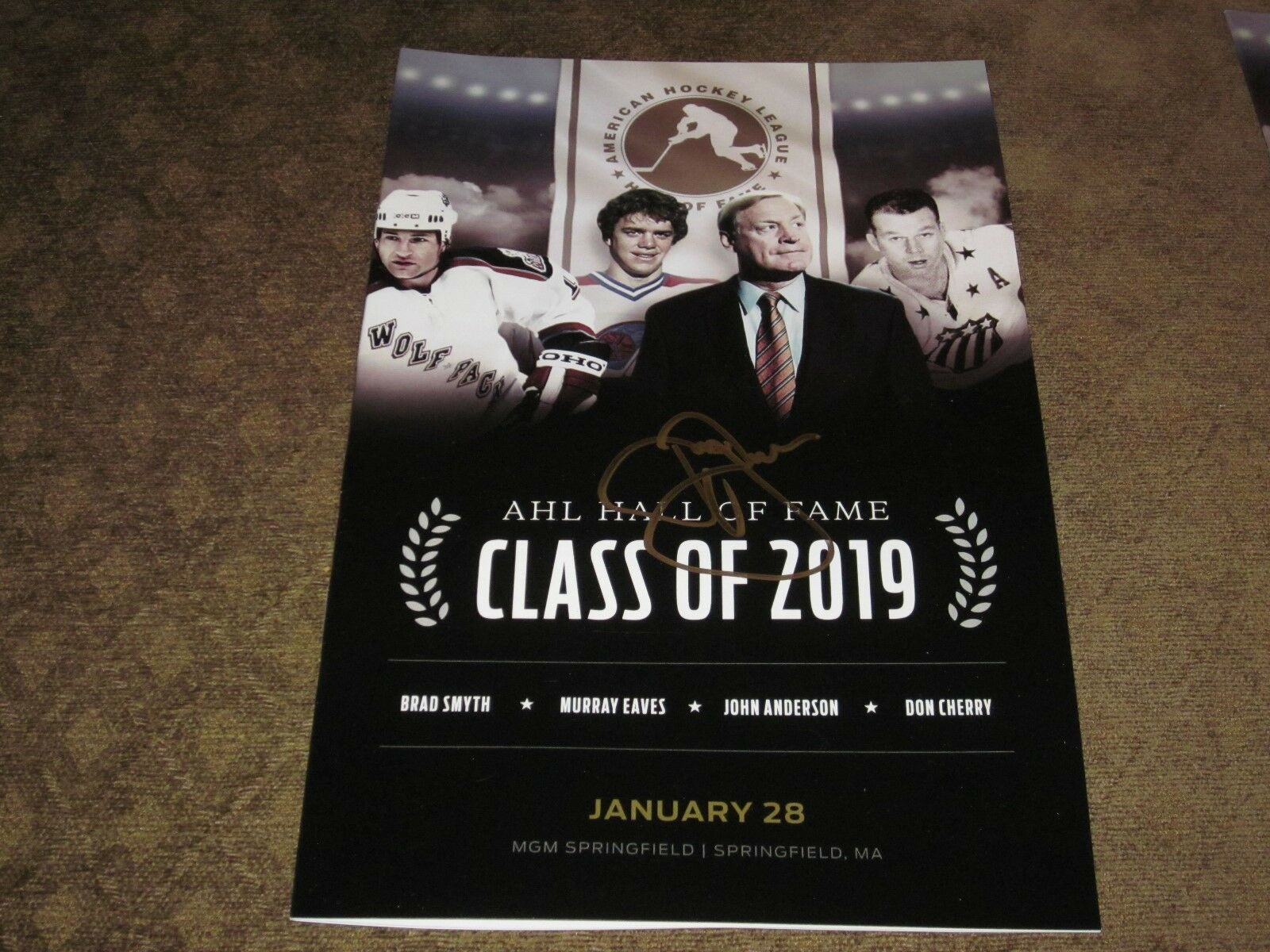 John Anderson Autographed 2019 Ahl All Star Hall Of Fame Induction Program