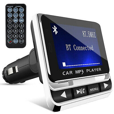 Wireless Car Bluetooth Fm Transmitter With Usb Charger Hands-free Call 1.4 Inch
