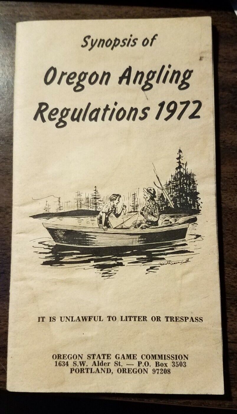 Synopsis Of Oregon Angling Regulations 1972