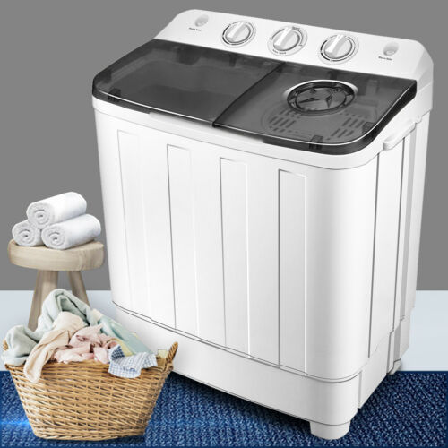 17lbs Portable Washing Machine Twin Tub Double Motor Spin Dryer Mini Compact