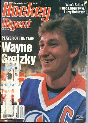 June/july 1987 Hockey Digest Magazine Wayne Gretzky Edmonton Oilers Vintage Rare