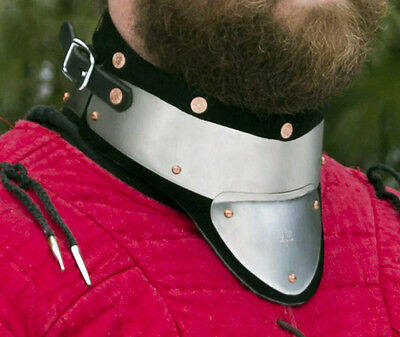 Stainless Steel&leather Gorget Delivers Great Protection Sca/wma Medieval Combat