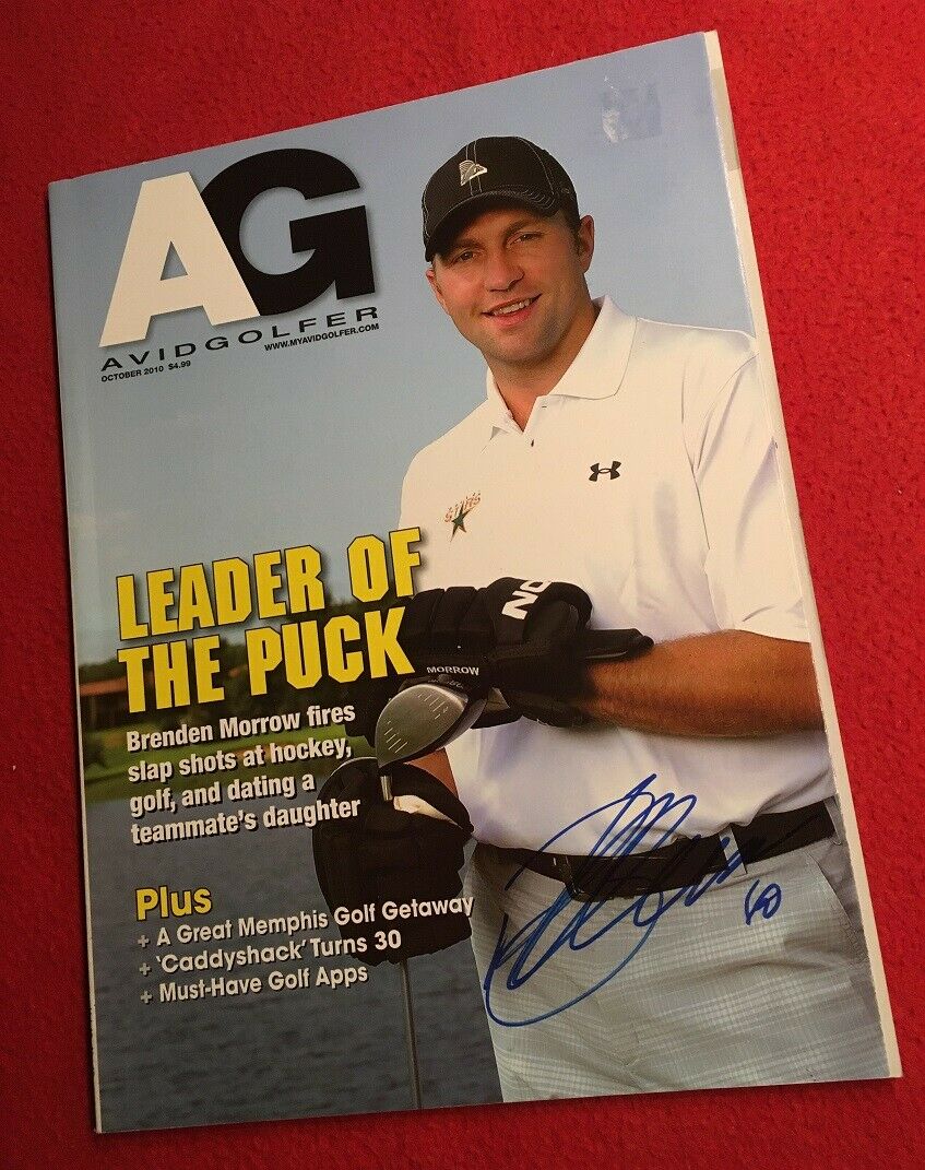 Authentic Autograph Dallas Stars Brenden Morrow Signed 2010 Avid Golfer Magazine