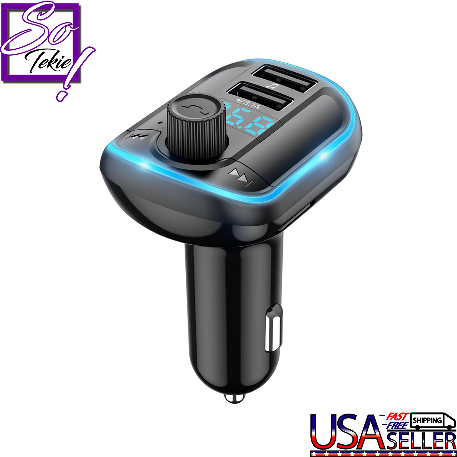 Wireless Bluetooth Fm Transmitter Car Handsfree Mp3 Radio Charge Adapter Usb 5.0