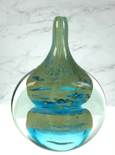 Large Vintage Maltese Mdina Art Glass Lollipop Vase Michael Harris Design