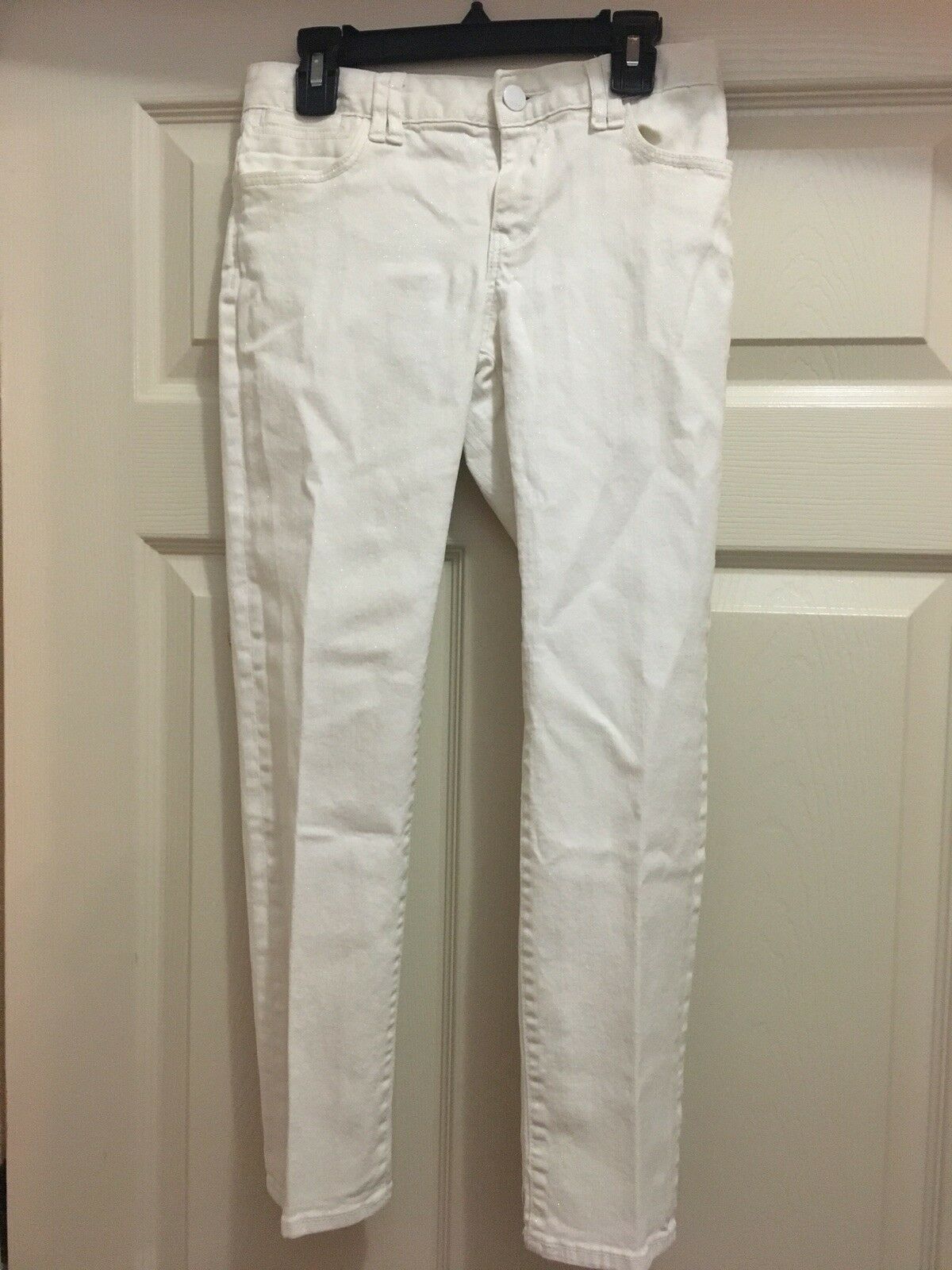 Gap Kids 1969 Super Skinny White With Sparkles Jeans Girls 12 Great Condition